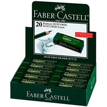 (587122) FABER CASTELL GOMA DE BORRAR DUST-FREE ART ERASER VERDE