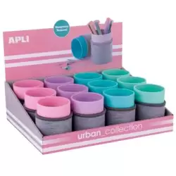 (19194) APLI CUBILETE DE NEOPRENO URBAN COLLECTION EXPOSITOR DE 12 C/SURTIDOS