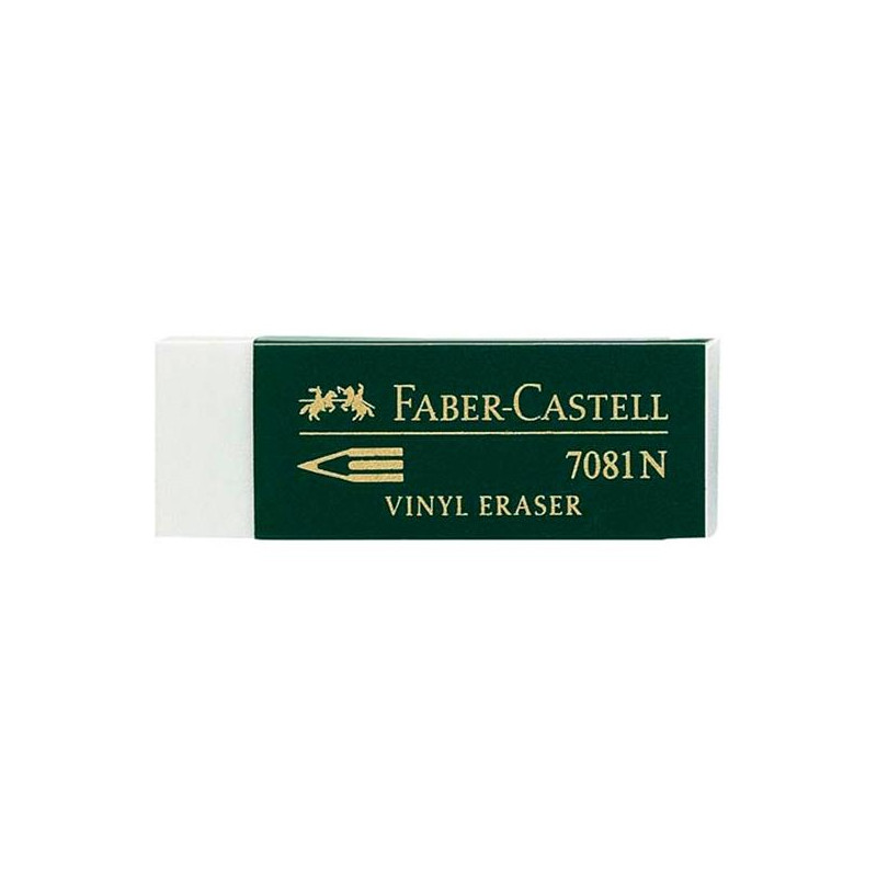 (B-7081-2) FABER CASTELL GOMA DE BORRAR 7081 N BLANCO -EN BLISTER DE 2