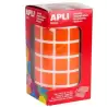 (12479) APLI GOMETS CUADRADOS 15MM ROLLO NARANJA -ROLLO 2832 UNIDADES-