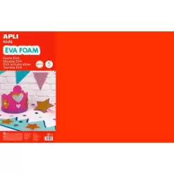 (12756) APLI GOMA EVA 40X60CM GROSOR 2MM ROJO PACK 5 UD