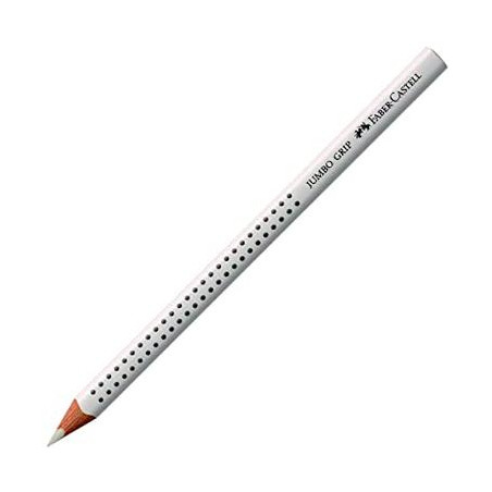 (110901) FABER CASTELL LÁPICES DE COLORES JUMBO GRIP UNICOLOR BLANCO