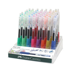 (640141) FABER CASTELL BOLÍGRAFO ROLLER FAST GEL GRIP 0.7MM C/SURTIDOS EXPOSITOR 40 UD