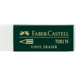 (B-7081-2) FABER CASTELL GOMA DE BORRAR 7081 N BLANCO -EN BLISTER DE 2