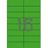 (01598) APLI ETIQUETAS ADHESIVAS 105X37MM INKJET/LÁSER C/RECTOS 16 X 20H VERDE FLUORESCENTE