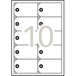 (10149) APLI ETIQUETAS COLGANTES C/ARANDELA 98X57MM INKJET/LÁSER 10 X 10H BLANCO