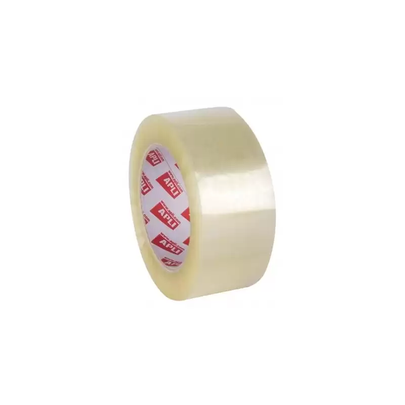 (13336) APLI PRECINTO ESTÁNDAR SIN RUIDO 28 MICRAS ROLLO 48MMX132M PP ACRÍLICO TRANSPARENTE