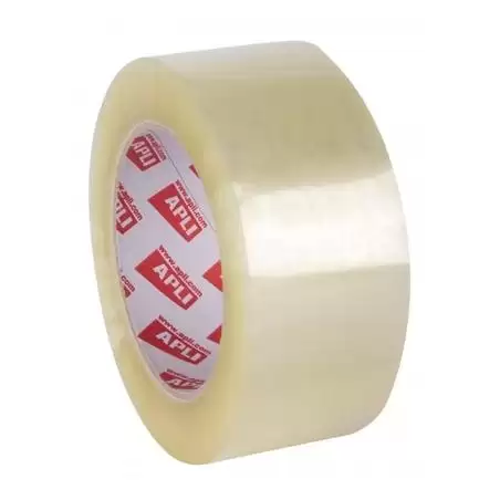 (13336) APLI PRECINTO ESTÁNDAR SIN RUIDO 28 MICRAS ROLLO 48MMX132M PP ACRÍLICO TRANSPARENTE