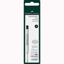 (148787) FABER CASTELL RECAMBIO PARA BOLÍGRAFO GRAN CAPACIDAD B NEGRO EN BLISTER