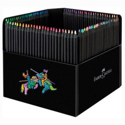 (116411) FABER CASTELL LÁPICES DE COLORES BLACK EDITION C/SURTIDOS ESTUCHE CARTÓN CON SOPORTE 100 UD