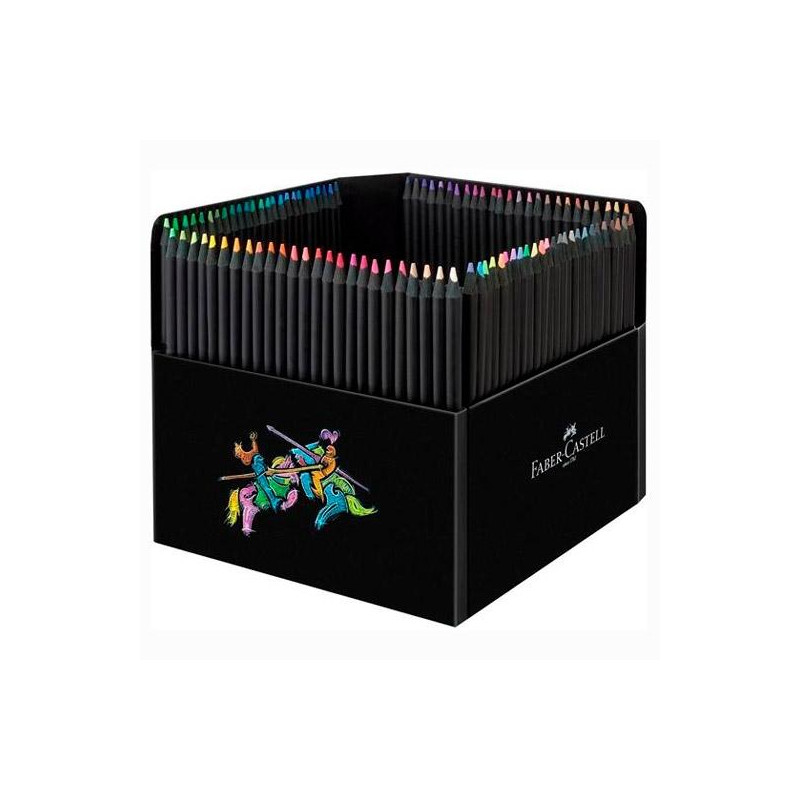 (116411) FABER CASTELL LÁPICES DE COLORES BLACK EDITION C/SURTIDOS ESTUCHE CARTÓN CON SOPORTE 100 UD