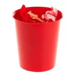 (2001 RJ) ARCHIVO 2000 PAPELERA DE PLÁSTICO ARCHIVO 2000 OPCIONAL ARO SUJETABOLSAS CAPACIDAD 16 LITROS 290X310 MM ROJO