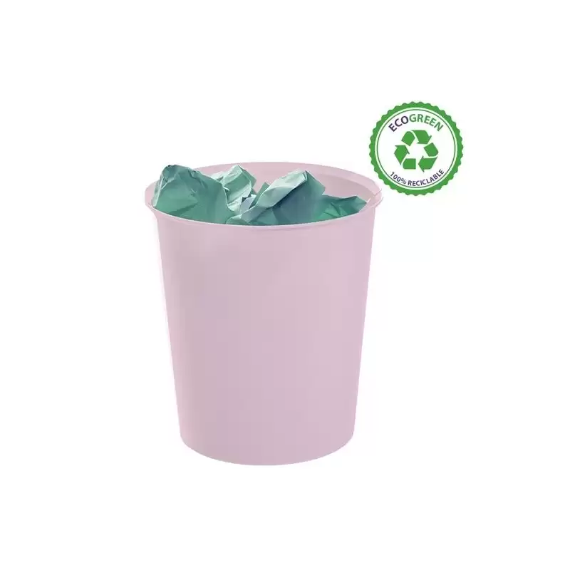 (2001 RS PS) ARCHIVO 2000 PAPELERA ECOGREEN 18 LITROS 240X310MM RECICLADO ROSA PASTEL