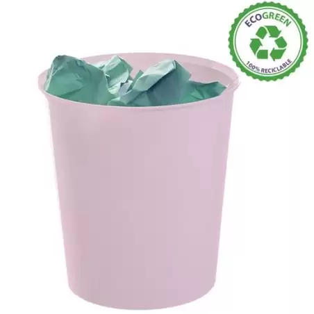 (2001 RS PS) ARCHIVO 2000 PAPELERA ECOGREEN 18 LITROS 240X310MM RECICLADO ROSA PASTEL