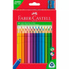 (116530) FABER CASTELL LÁPICES DE COLORES JUMBO TRIANGULAR + SACAPUNTAS C/SURTIDOS ESTUCHE 30 UD