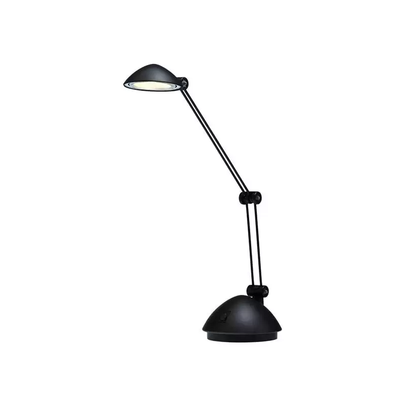 (5040 NE MT) ARCHIVO 2000 LÁMPARA LED SOBREMESA DOBLE BRAZO ARTICULADO LUZ BLANCA CÁLIDA 130X340X220MM NEGRA METALIZADA