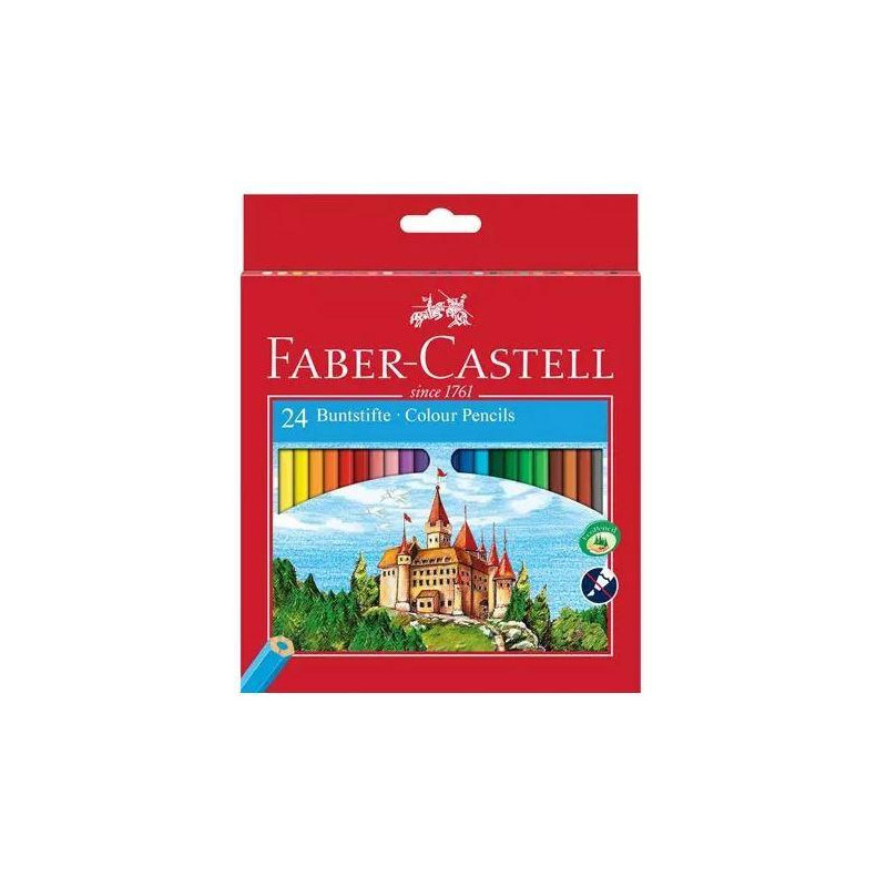 (120124) FABER CASTELL LÁPICES DE COLORES CLASSIC C/SURTIDOS ESTUCHE 24 UD