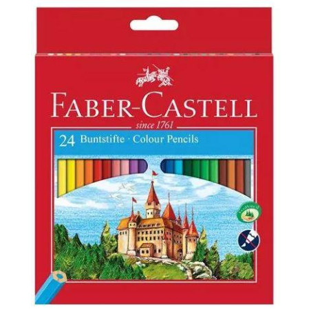 (120124) FABER CASTELL LÁPICES DE COLORES CLASSIC C/SURTIDOS ESTUCHE 24 UD