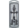 (174035) FABER CASTELL COMPÁS ARTICULADO DE AJUSTE RÁPIDO ADAPTADOR UNIVERSAL 17CM + ACCESORIOS
