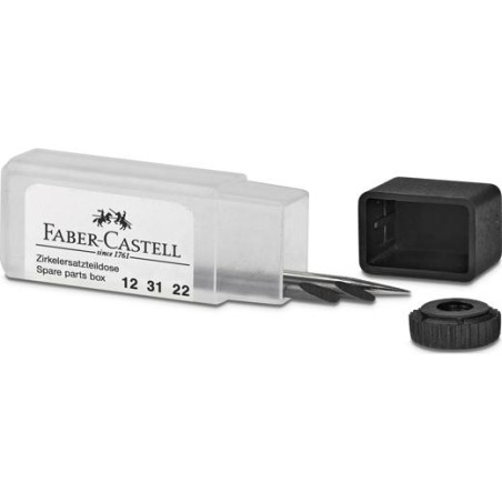 (123122) FABER CASTELL CAJA DE PIEZAS DE RECAMBIO PARA COMPÁS