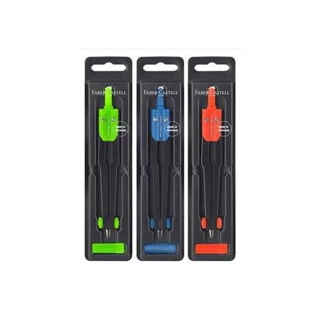 (174100) FABER CASTELL COMPAS ESCOLAR SURTIDO 3 COLORES