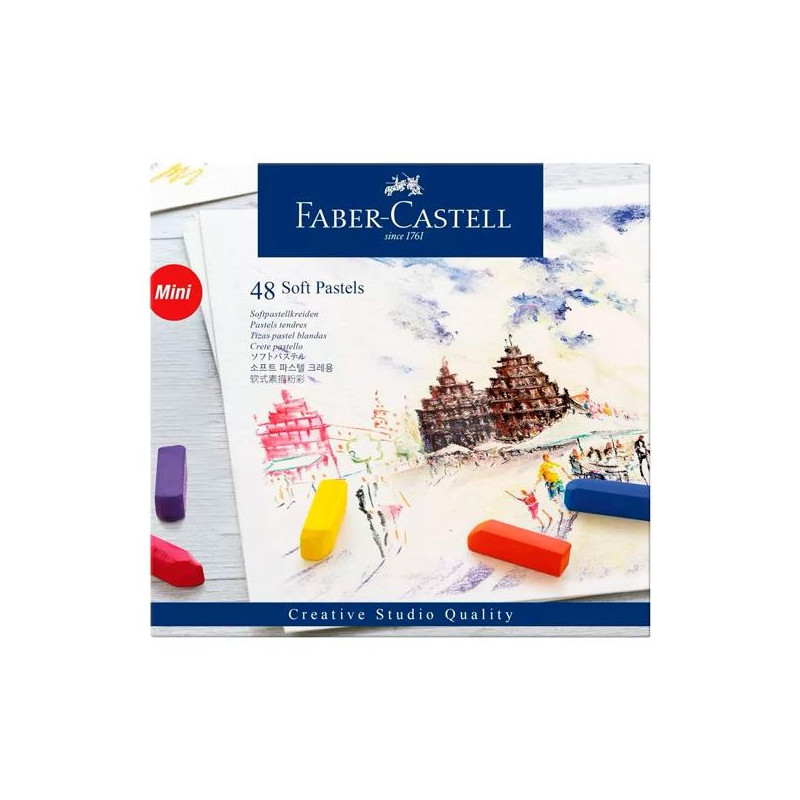 (128248) FABER CASTELL TIZAS PASTELES BLANDAS MINI ESTUCHE 48U C/SURTIDOS