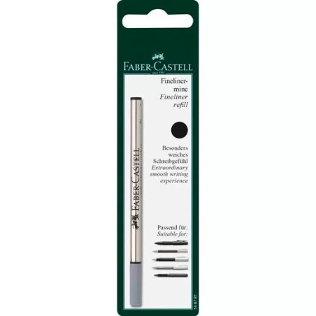 (148781) FABER CASTELL BLISTER 1 RECAMBIO FINELINER NEGRO