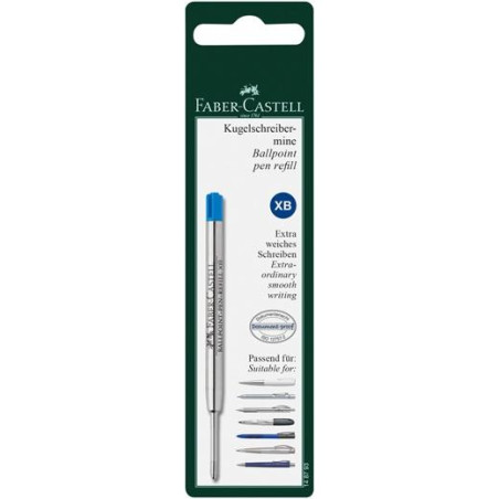 (148793) FABER CASTELL BLISTER 1 RECAMBIO PARA BOLÍGRAFO XB AZUL