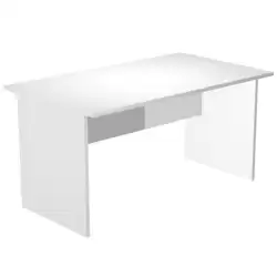 (003-3+60111-3) ARTEXPORT MESA ESCRITORIO PRESTO 160 CON PATAS PANEL LATERALES TABLERO DE 22MM BLANCO