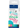(267116) FABER CASTELL ROTULADORES PITT ARTIST PEN HAND LETTERING SUPERFINA/PINCEL C/SURTIDOS PASTEL ESTUCHE 6 UD