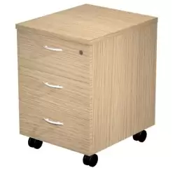 (60021-C) ARTEXPORT CAJONERA PRESTO 3 CAJONES C/RUEDAS GUÍAS METÁLICAS CERRADURA ROBLE -DESMONTADO-