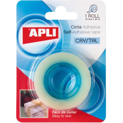 (11167) APLI CINTA ADHESIVA CRYSTAL 33M X 19MM PACK 10 UD