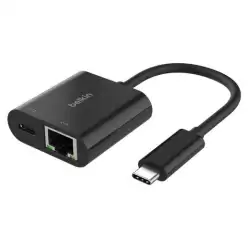 (INC019BTBK) BELKIN CABLE ADAPTADOR USB-C  A ETHERNET + CARGA 100W NEGRO
