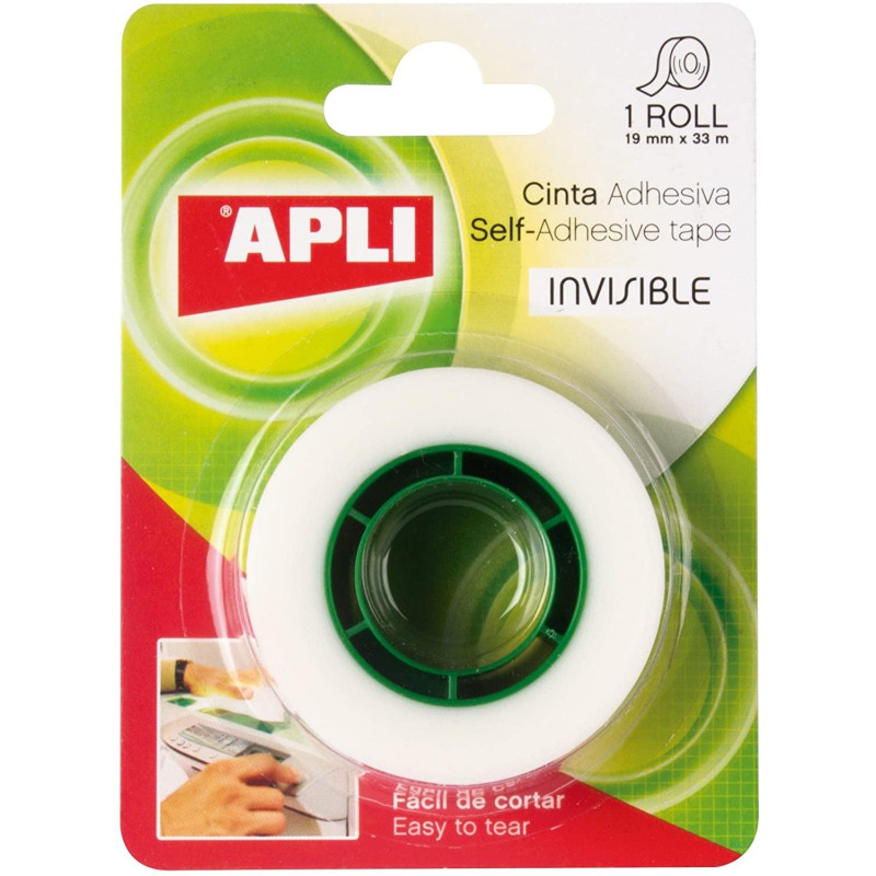 (11168) APLI CINTA ADHESIVA TRANSPARENTE ROLLO 19MM X 33M PACK 10 UD