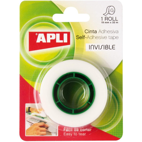 (11168) APLI CINTA ADHESIVA TRANSPARENTE ROLLO 19MM X 33M PACK 10 UD
