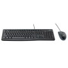 (920-002550) LOGITECH COMBO TECLADO ESTÁNDAR + RATÓN DESKTOP MK120 CABLE USB ANTISALPICADURAS QWERTY ESPAÑOL NEGRO