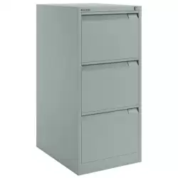 (1633A-AV7) BISLEY ARCHIVADOR METÁLICO BS1633 PREMIUM 3 CAJONES FOLIO CARPETAS COLGANTES MULTIFORMATO FONDO 62CM GRIS