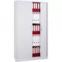 (ET410/4S-AV7) ARMARIO METÁLICO DOS PUERTAS PERSIANA CORREDERAS 100X45X198 CM (ANCHO X FONDO X ALTO) INCLUYE 4 BALDAS ACABADO...