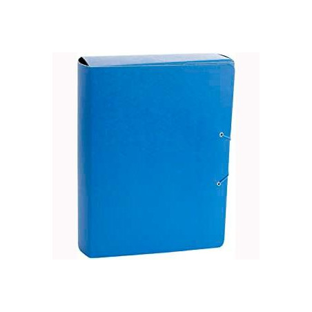 (15938) FABRISA CARPETA DE PROYECTOS 7CM FOLIO CIERRE DE BOTA C/GOMAS CARTÓN GOFRADO AZUL