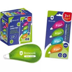 (325762) BISMARK CINTA CORRECTORA MINI 5MMX6M NEÓN -BLISTER-