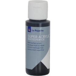 (181976) LA PAJARITA PINTURA SUPER ACRYLIC A-45 60ML NEGRO