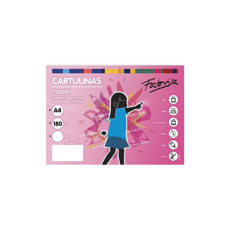 (15452) FABRISA CARTULINA 180G A4 50H BLANCO