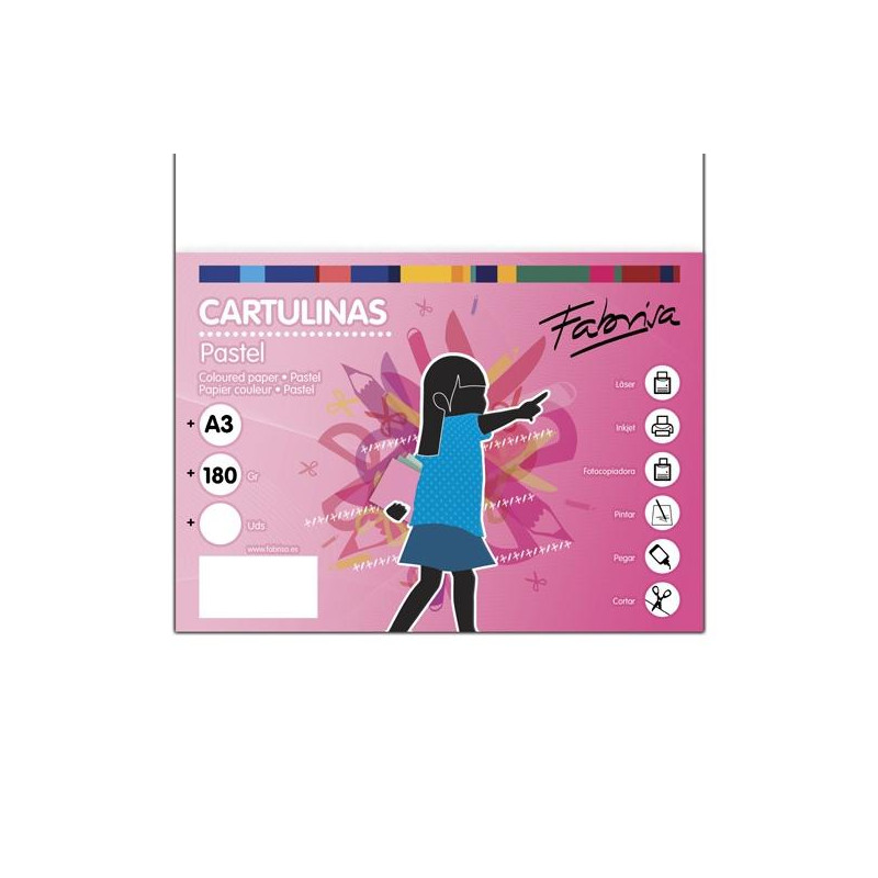 (16552) FABRISA CARTULINA 180G A3 50H BLANCO