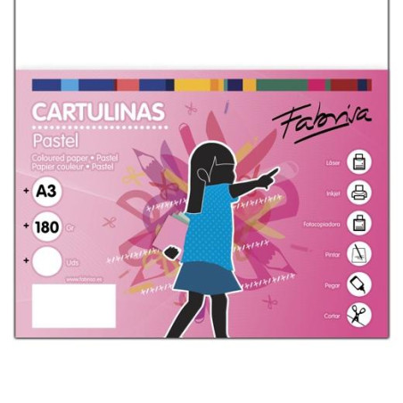 (16552) FABRISA CARTULINA 180G A3 50H BLANCO