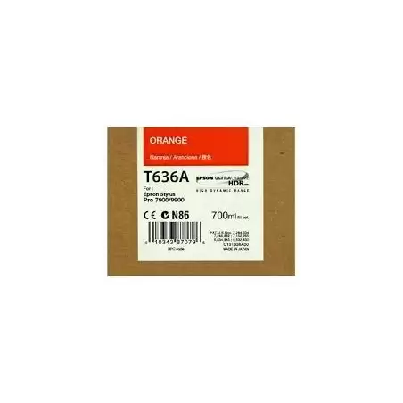 (C13T636A00) EPSON GF STYLUS PHOTO 7900/9900 CARTUCHO NARANJA