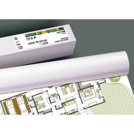 (16103) FABRISA ROLLO DE PAPEL PARA PLOTTER 610(24")X30X50MM 140GR BLANCO MATE