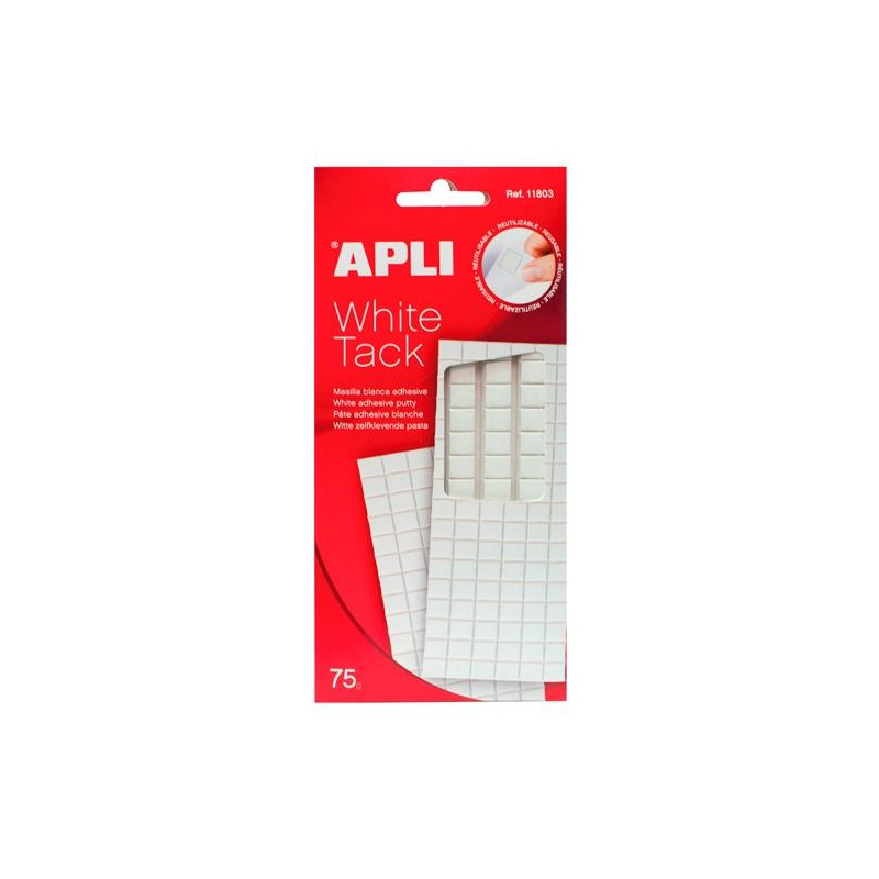 (11803) APLI MASILLA PRECORTADA REMOVIBLE WHITE TACK 75GR BLANCO
