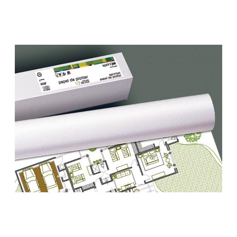 (16097) FABRISA ROLLO DE PAPEL PARA PLOTTER 610(24")X50M 90GR BLANCO OPACO