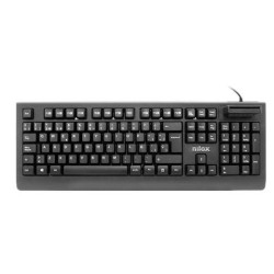 (NXKIRE0002) NILOX TECLADO USB CON LECTOR DNI COMPATIBLE DNI 4.0 Y TARJETA SANITARIA