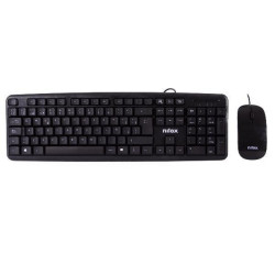 (NXKME000004) NILOX COMBO TECLADO + RATÓN FLAT CABLE USB NEGRO
